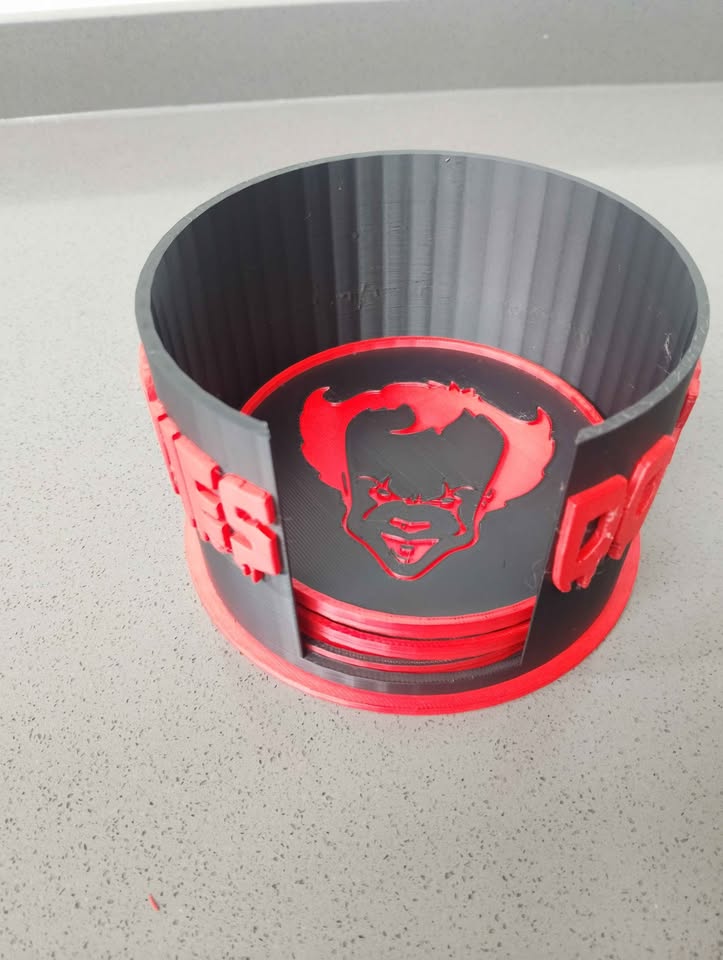 Drink coaster set horror movie theme