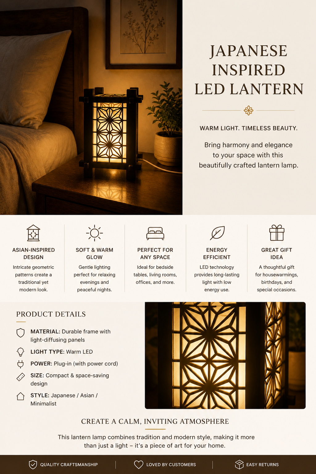 Japanese lamp, night light, mood light