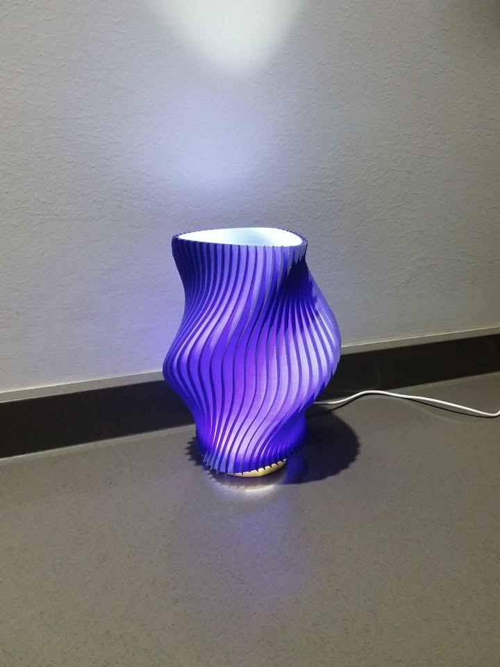 Purple swirl lamp, night light, mood light